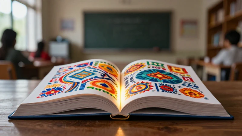 Libro abierto vibrante con arte mexicano moderno