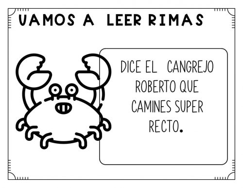 cuales son algunas palabras creativas que riman con cangrejo