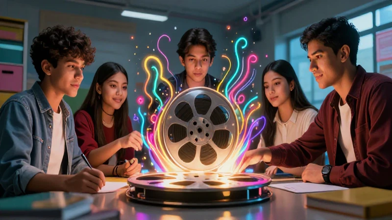 Estudiantes mexicanos colaboran en un cine educativo