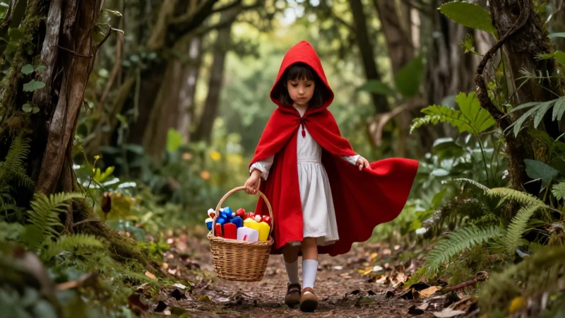 los mejores cuentos clásicos para niños: ¡imperdibles! 6 Caperucita Roja: ilustración educativa moderna