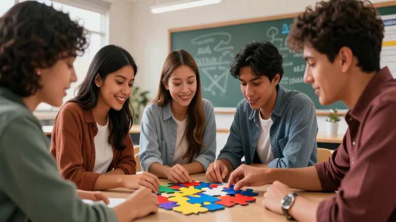 Estudiantes mexicanos resuelven un rompecabezas con estilo moderno