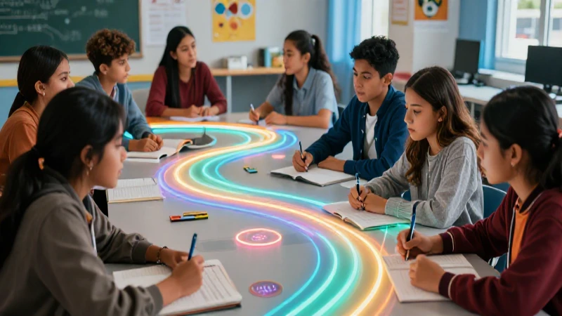 Clase mexicana moderna e iluminada en colaboración