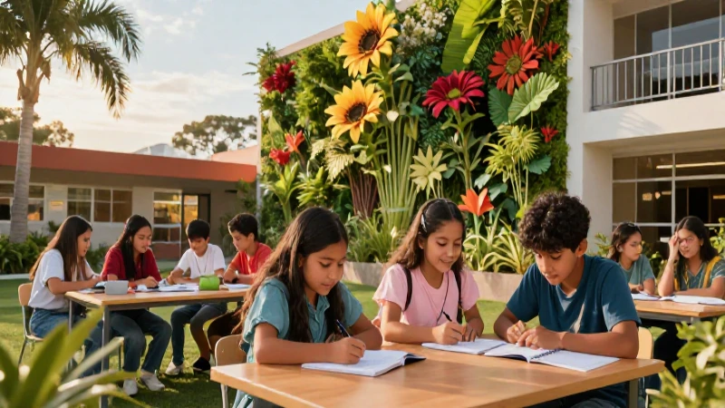 Escuelas sustentables: claves para un entorno educativo ecoamigable 6 Aprendizaje vibrante en una escuela mexicana sostenible