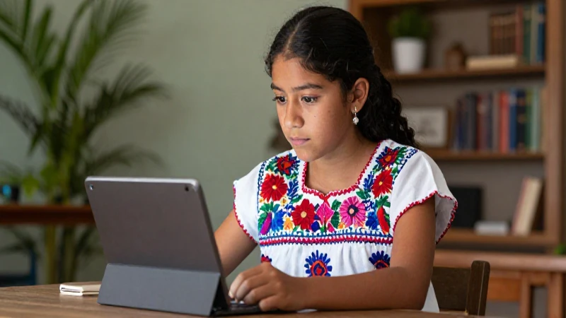 Aprende mejor con la Nueva Escuela Mexicana: descubre sus características clave 5 Estudiante mexicano combina tradición y tecnología moderna