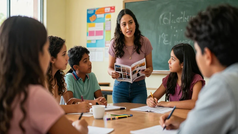 Claves esenciales de la Nueva Escuela Mexicana: descúbrelo aquí 3 Aula vibrante, docente mexicano y estudiantes
