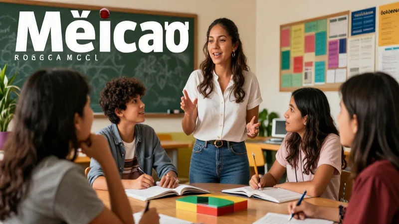 Educadora mexicana apasionada guía grupo diverso