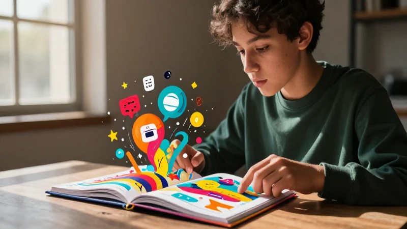 Joven creativo en estudio vibrante y profesional