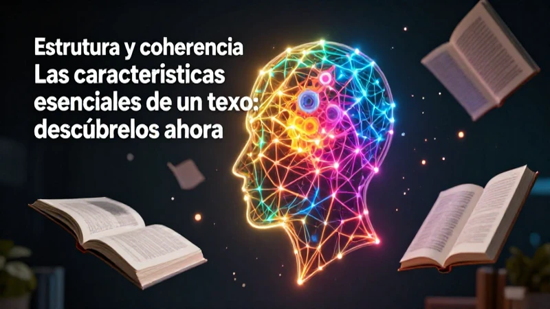 Las características esenciales de un texto: descúbrelas ahora 3 Ilustración moderna sobre estructura y coherencia textual