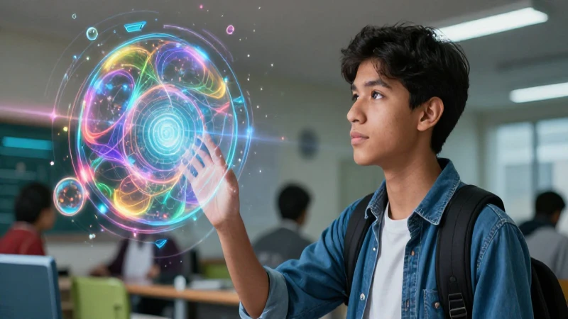 Joven mexicano ante conocimiento futurista