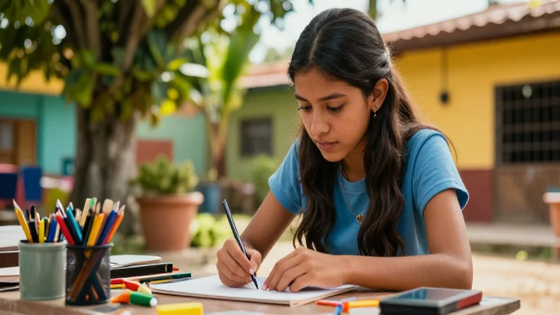 Estudiante mexicano en proyecto, calidad editorial