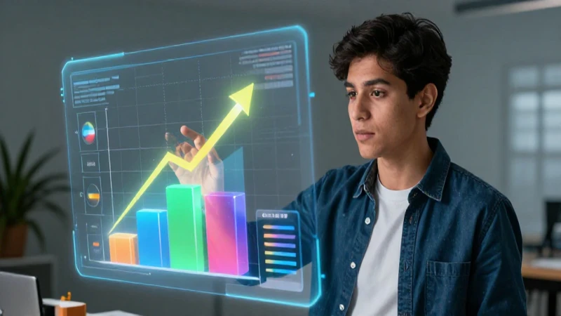 Ilustración de crecimiento educativo ambicioso y vibrante