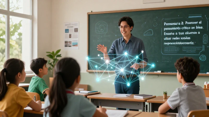 Educadora promueve pensamiento crítico usando redes sociales