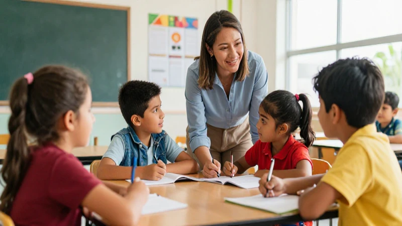 Educación colaborativa en un aula mexicana moderna