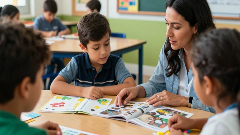 Aula inclusiva con apoyo docente y diversidad