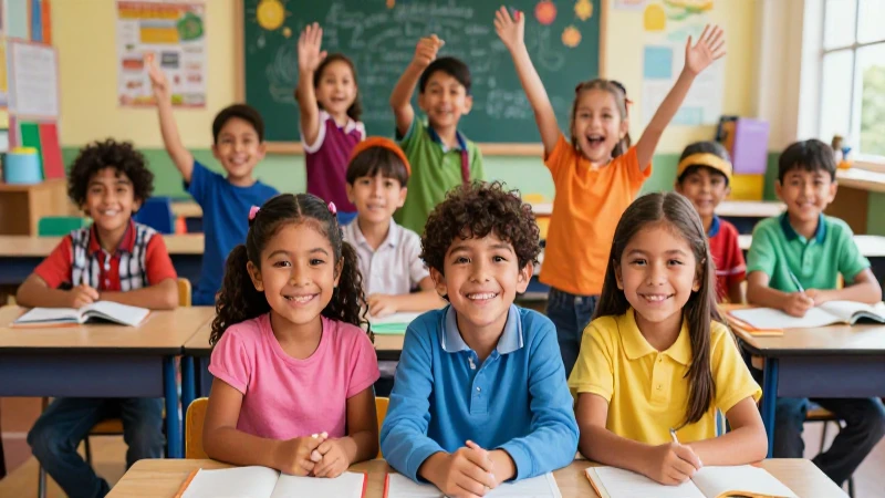 Strategias inclusivas para educación para todos en México 3 Niños mexicanos felices en aula moderna y brillante