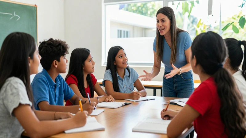 Strategias inclusivas para educación para todos en México 4 Estudiantes mexicanos interactúan en una moderna aula vibrante
