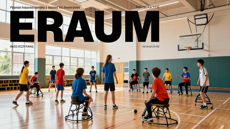 Potencia tus clases de Educación Física con estrategias clave para deportes adaptados 3 Deportes inclusivos vibrantes en gimnasio escolar moderno