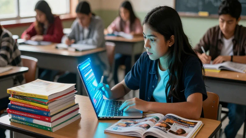 Estudiante mexicano aprende con recursos digitales
