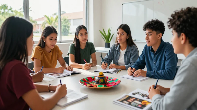 Estudiantes mexicanos colaboran en aula moderna