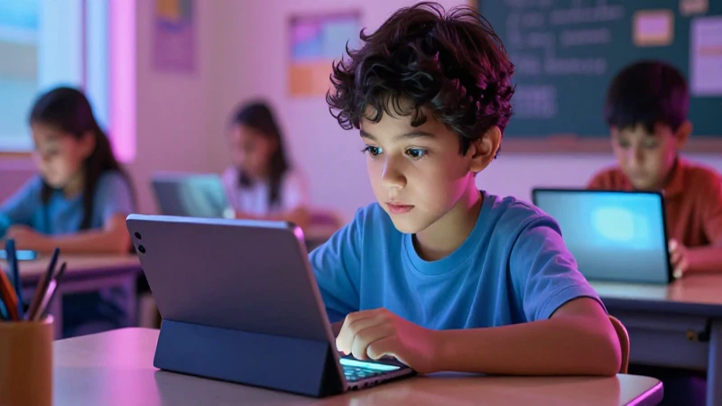La tecnología en la educación: ¿Cumple las expectativas de padres y estudiantes? 5 Estudiante moderno aprende con tecnología digital