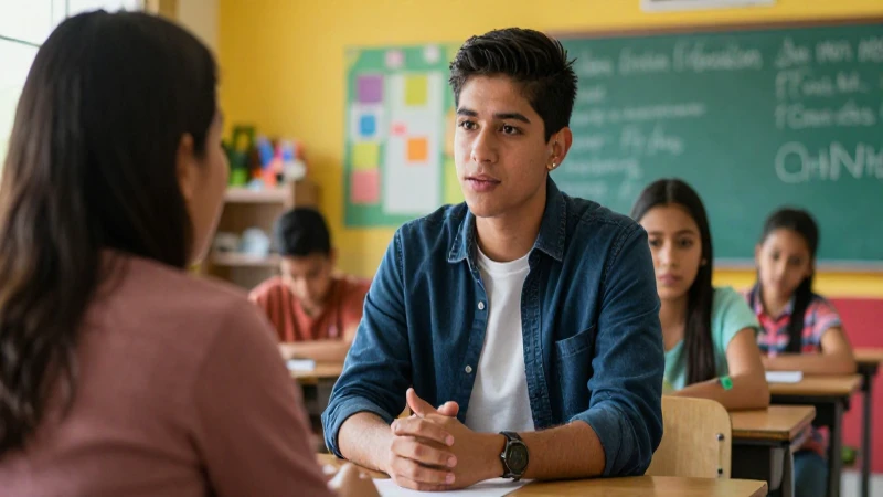 Educador y padre en aula mexicana moderna