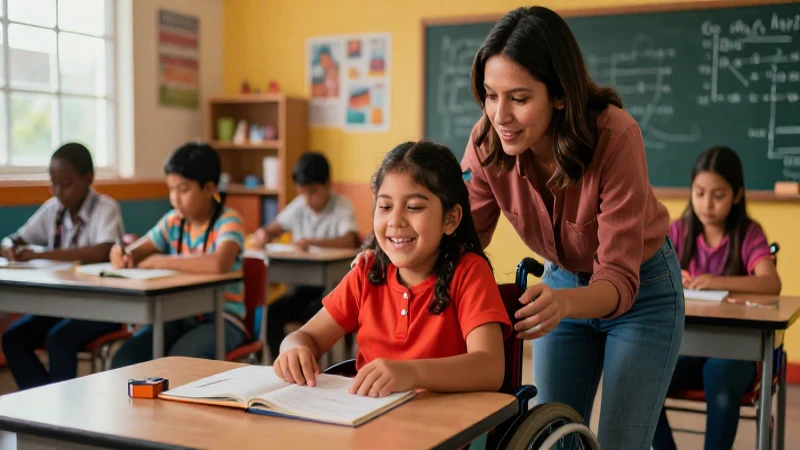 Aprendiendo de la inclusión: Experiencias inclusivas para estudiantes con discapacidad en la escuela mexicana 5 Estudiante con discapacidad aprende con alegría