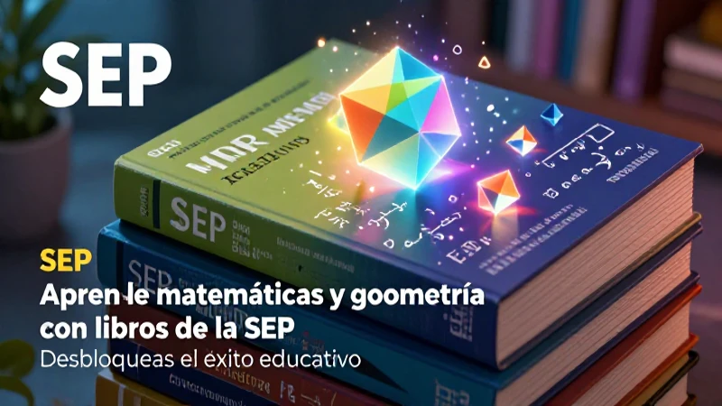 Aprende matemáticas y geometría con libros de la SEP: Desbloquea el éxito educativo 4 Ilustración atractiva de libros SEP para matemáticas