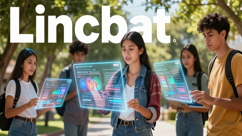 Estudiante mexicano aprendiendo con tecnología futurista