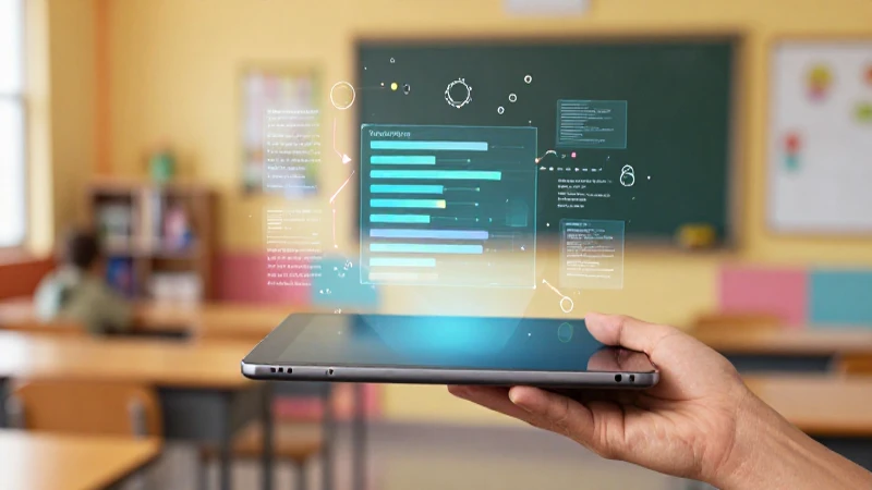 Mejores herramientas para seguimiento aprendizaje en nueva escuela mexicana 5 Manos con tablet y aprendizaje digital vibrante