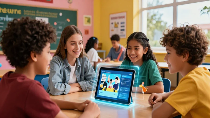 Educación innovadora en un aula moderna