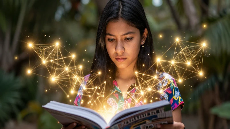 Conoce las ideas clave de un texto: una guía completa 4 Estudiante vibrante rodeado de ideas brillantes