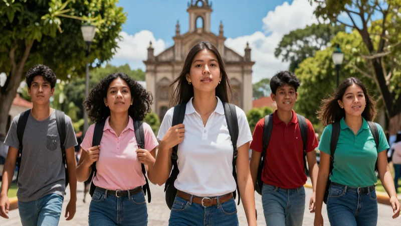 Conoce las 5 libertades fundamentales que debes conocer 3 Estudiantes mexicanos en un entorno educativo moderno y vibrante