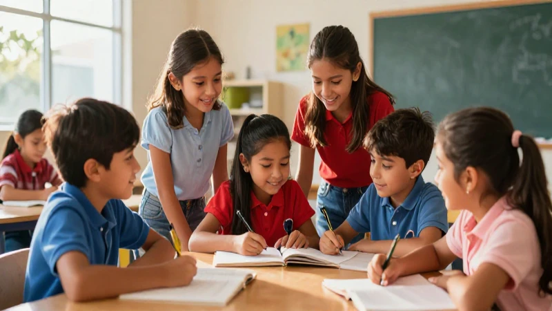 Garantiza la equidad educativa en la Nueva Escuela Mexicana: medidas clave 3 Niños felices colaboran en un aula moderna