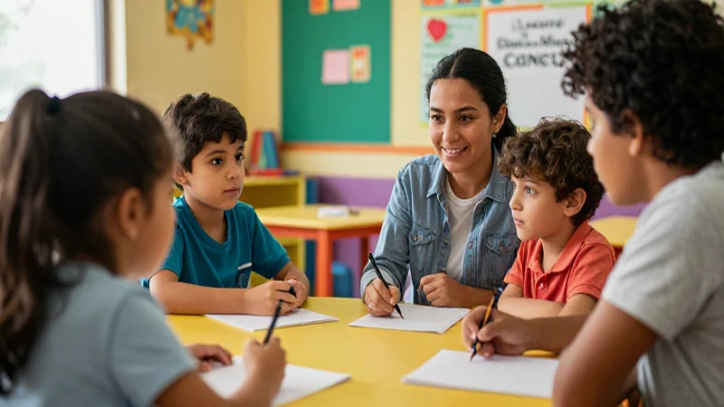 Niños colaboran en educación inclusiva
