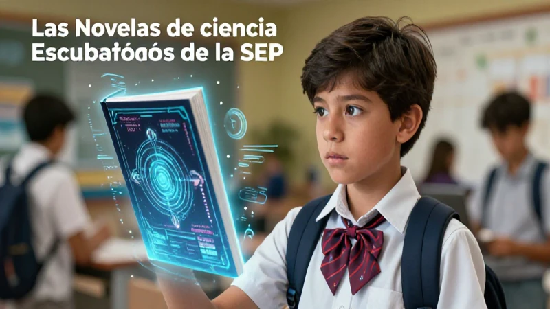 Estudiante curioso con ciencia ficción holográfica