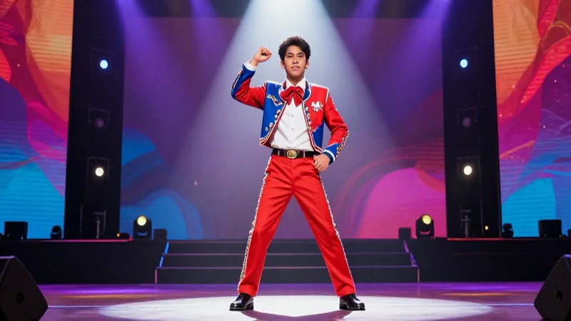 Los musicales más populares de la SEP: talento y sorpresas 7 Joven mexicano vibrante en escenario musical