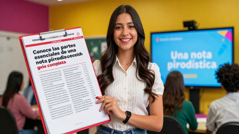 Conoce las partes esenciales de una nota periodística: guía completa 6 Estudiante moderno presenta guía de periodismo