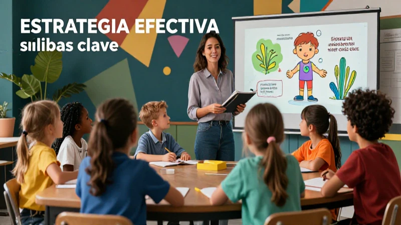 Profesora enseña sílabas en aula vibrante