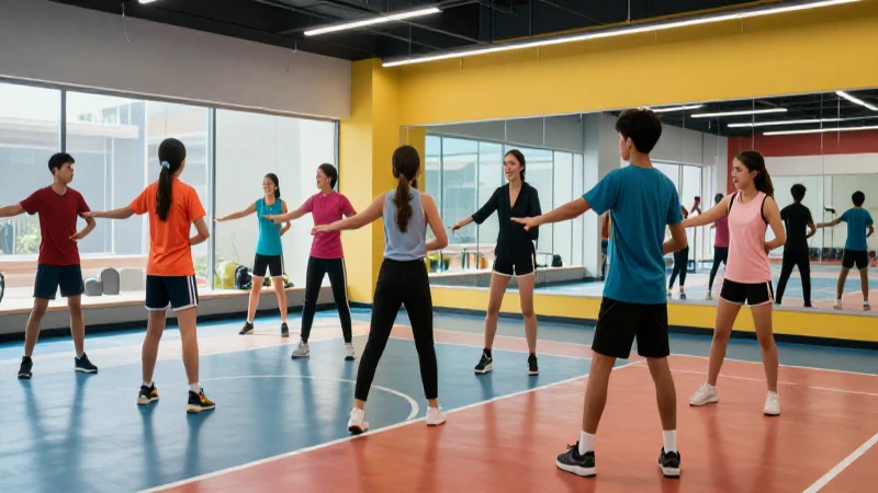 Jóvenes mexicanos entrenan con guía profesional en gimnasio