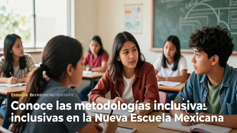 Conoce las metodologías inclusivas en la Nueva Escuela Mexicana 3 Aula mexicana inclusiva con estudiantes diversos