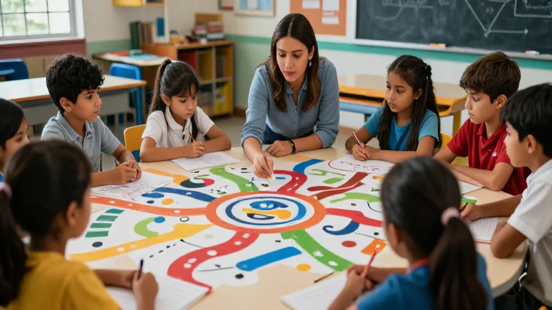 Maestra mexicana guía el aprendizaje de niños