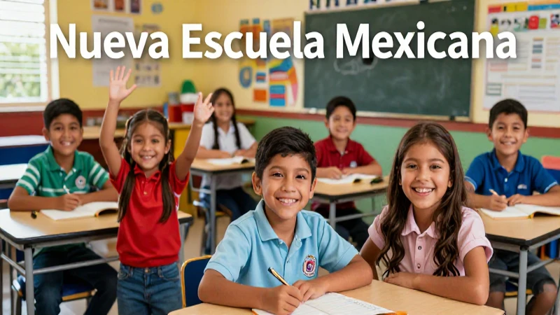 Nueva Escuela Mexicana: Conoce las diferencias en la educación primaria y mejora el aprendizaje 3 Niños mexicanos sonrientes en aula moderna