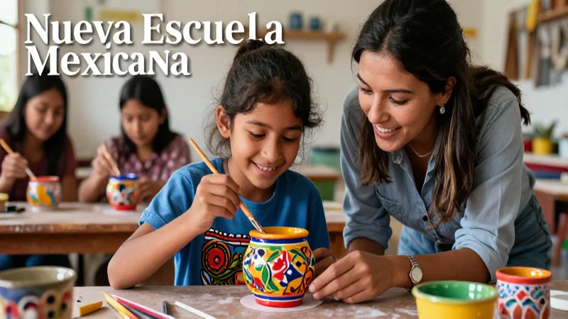 Potencia la educación artística con estrategias para promover el patrimonio cultural 5 Estudiante y maestro crean cerámica mexicana vibrante