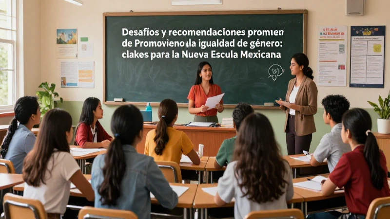 Promoviendo igualdad de género: claves para la Nueva Escuela Mexicana 4 Promover la igualdad de género en la NEM