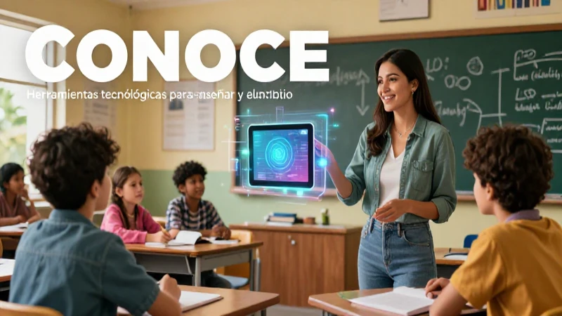 Tecnología educativa moderna en aula mexicano