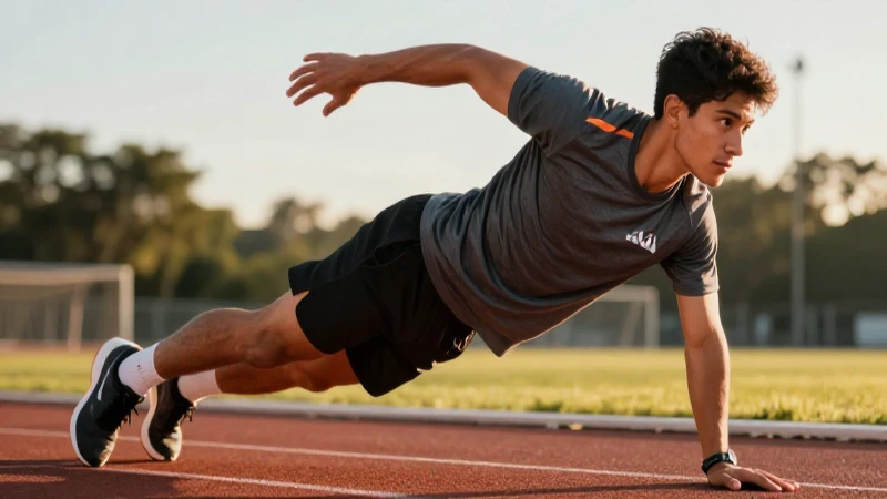 Atleta mexicano dinámico en luz dorada