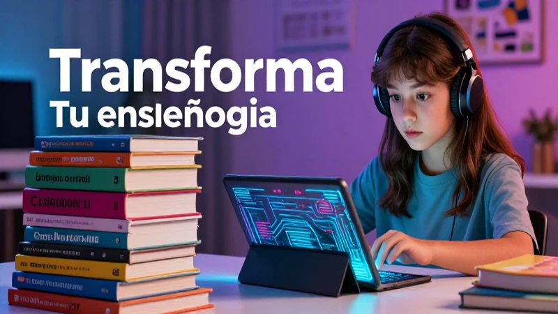 Libros de tecnología vibrantes y futuristas para transformar la educación