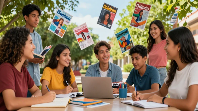 Jóvenes mexicanos aprendiendo inglés dinámico