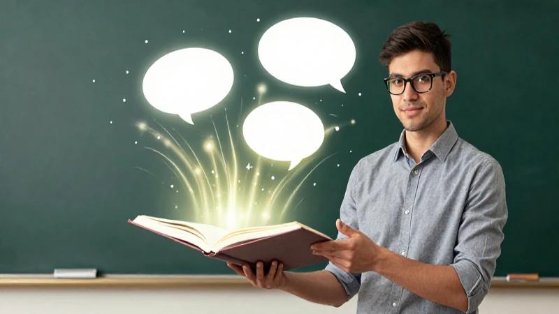 Conoce los 10 propósitos de la lectura que transformarán tu vida 4 Educador joven ilustrado con elementos educativos