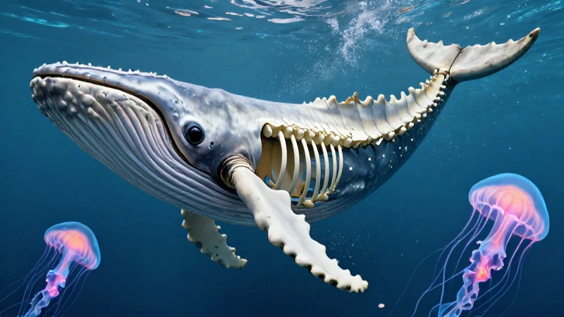 Animales vertebrados: concepto, tipos y ejemplos útiles 6 Es un diagrama educativo de ballena bioluminosa